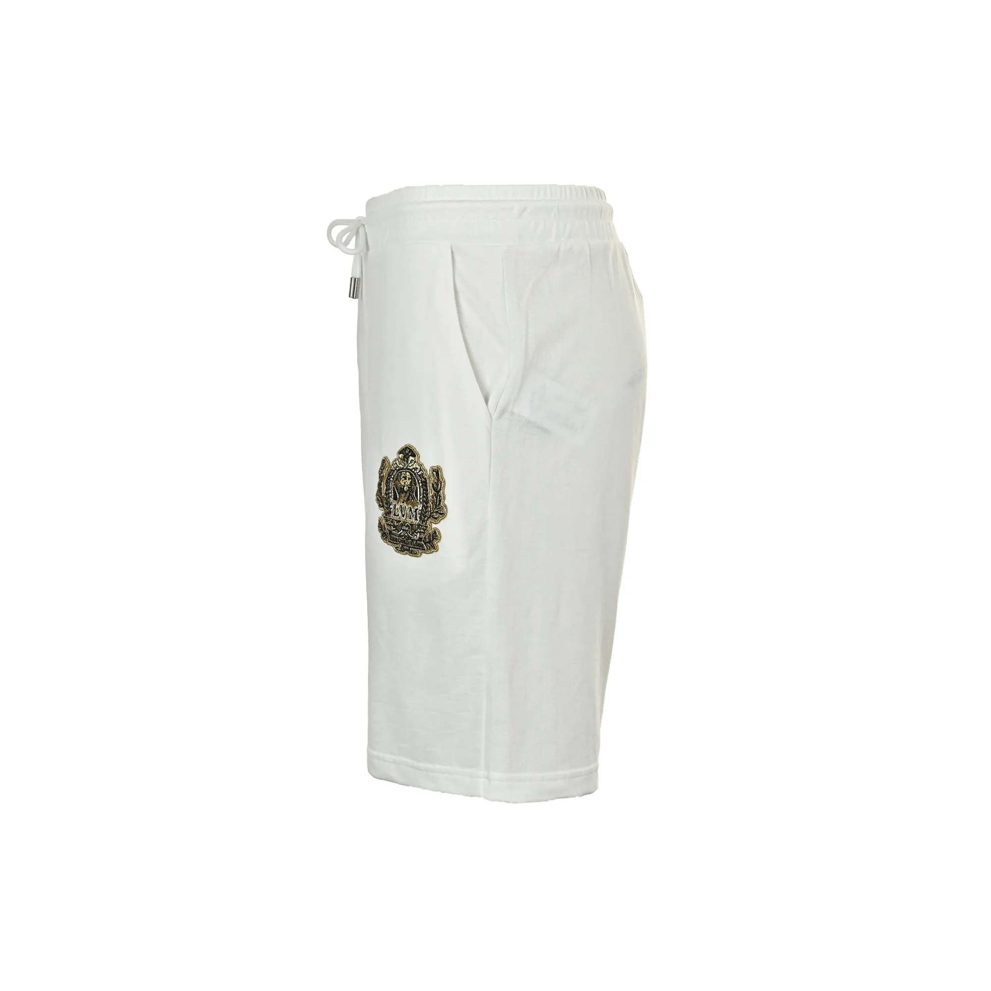 Louis Vuitton/Louis Vuitton embroidered badge checkerboard shorts